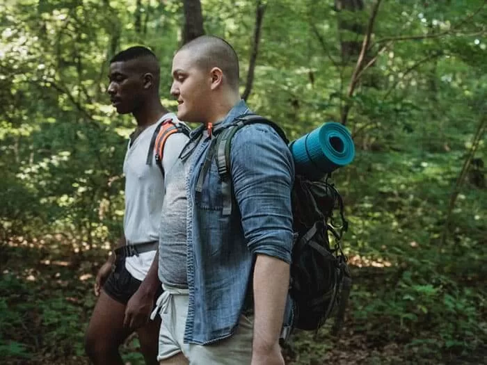 Tourists Flying In Helicopter